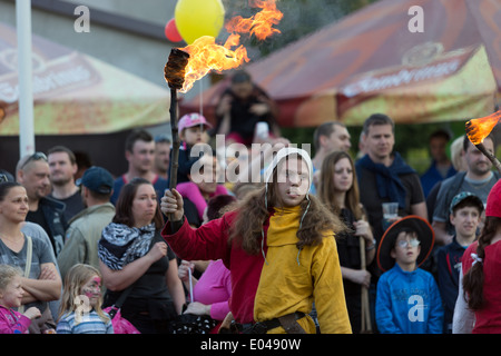 La Combustion des Sorcières, célébration Buštěhrad, Kladno, République tchèque, de nombreuses sorcières ont été brûlées au cours du 16ème siècle Banque D'Images