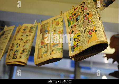 Boutique d'antiquités à Parme, Emilie-Romagne, Italie Banque D'Images
