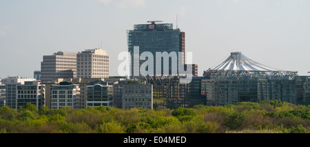 Gratte-ciel sur la Potsdamer Platz. Vue d'ensemble. Berlin Banque D'Images