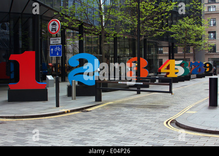 Grand nombre de couleurs, 1 - 9, à l'extérieur de la Lloyd's of London Banque D'Images