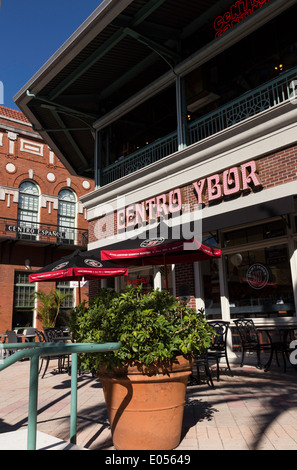 Centro Ybor Cinéma avec signe, Ybor City FL Banque D'Images