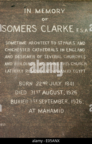 En mémoire de Somers Clarke, la cathédrale copte d'Assouan, Banque D'Images