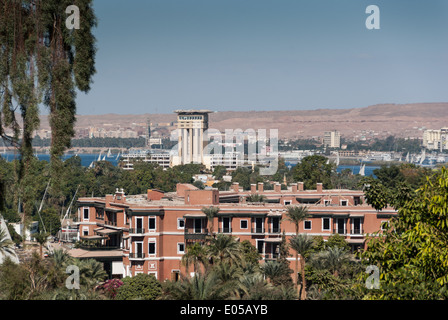 Old Cataract, Tour de l'hôtel Movenpick, Nil et Assouan, en Haute Egypte Banque D'Images