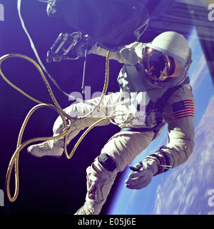 Ed White First American Shuttle Spacewalker Banque D'Images