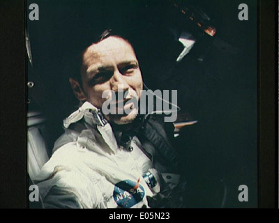 Premier équipage photographié au cours de la mission Apollo 7 Banque D'Images
