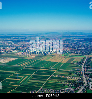 Vue aérienne de la ville de Colmar Alsace France Banque D'Images