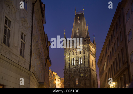 Tour Poudrière - Prague, République Tchèque Banque D'Images