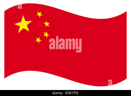 Drapeau du vecteur. Chine Banque D'Images
