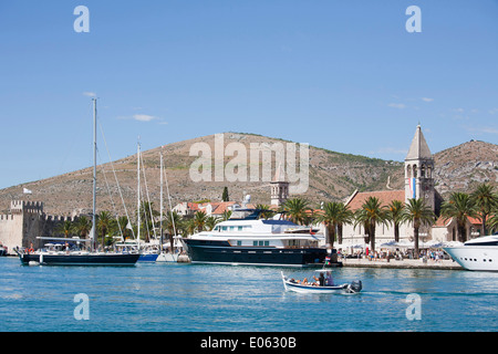 Vue panoramique, Trogir, en Dalmatie, Croatie, Europe Banque D'Images
