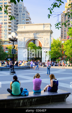 L'Arche de Washington Square Park, New York, New York, USA Banque D'Images