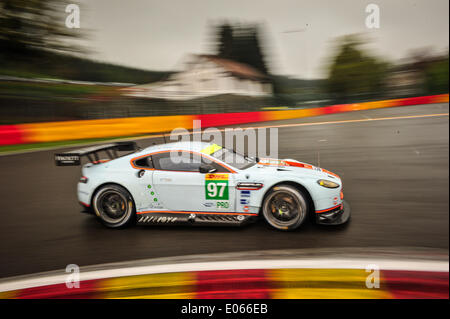 02-03.05,2014. Spa, Belgique. 6-Heures WEC endurance championship course automobile. # 97 ASTON MARTIN RACING (GBR) ASTON MARTIN VANTAGE V8 DARREN TURNER (GBR) STEFAN MUCKE (DEU) Bruno Senna (BRE) Banque D'Images