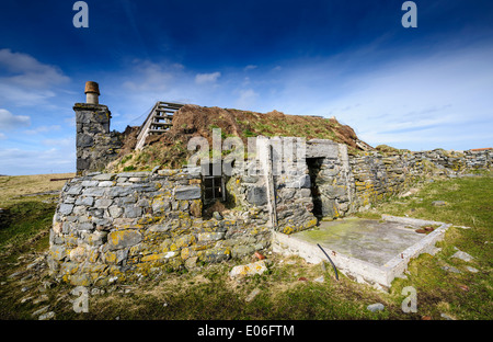 Chambre noire à Rushgarry abandonnés, Berneray, Hébrides extérieures, en Écosse Banque D'Images