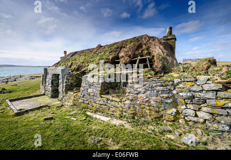 Chambre noire à Rushgarry abandonnés, Berneray, Hébrides extérieures, en Écosse Banque D'Images