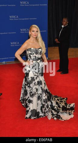 Washington, DC, USA. 3 mai, 2014. JESSICA SIMPSON arrivant à la 100e assemblée annuelle de l'Association des correspondants de la Maison Blanche le dîner à l'hôtel Hilton de Washington. © Tina Fultz/ZUMAPRESS.com/Alamy Live News Banque D'Images