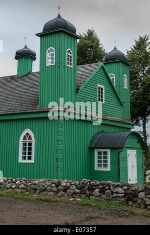 En Bois ancienne mosquée tatare, Kruszyniany, Podlasie, l'est de la Pologne Banque D'Images