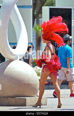 Showgirl au soleil, Las Vegas. Banque D'Images