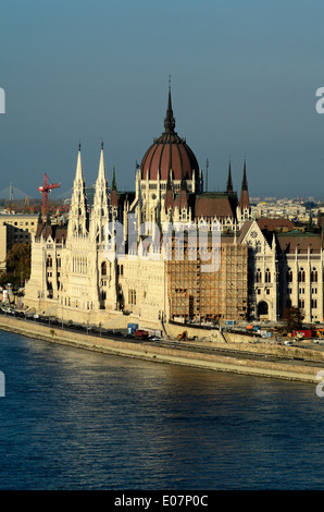 Budapest Hongrie Europe vue depuis la colline du Château, le Parlement hongrois Banque D'Images