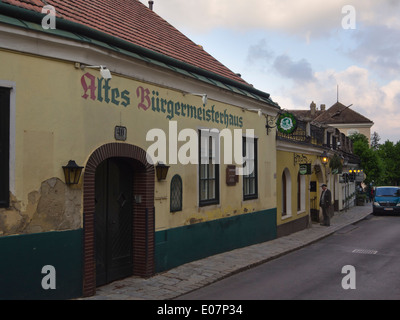 Restaurant et au Heuriger Grinzing Vienne Autriche, type d'une taverne où vous pourrez déguster les vins locaux Banque D'Images