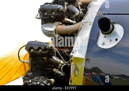 "Boeing Stearman Kaydet' biplan, un avion d'entraînement WW2 montrant la Continental R-670 moteur radial Banque D'Images