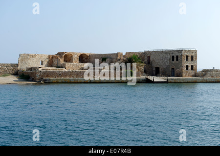 Bastion San Nicolo ou Agios Nikolaos ajouté à délocalisations défensives mur du port en 1515, la ville de Chania Crète Grèce situé sur Banque D'Images