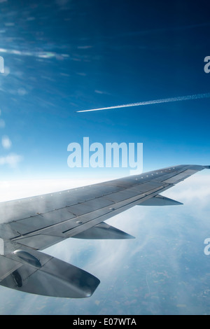 Vue aérienne de l'avion de passagers Banque D'Images
