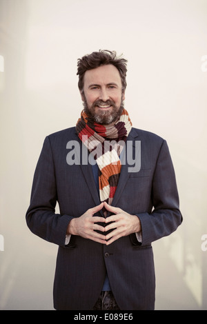 Portrait of businessman standing in hotel Banque D'Images