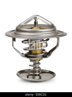Nouveau thermostat voiture isolated on white Banque D'Images