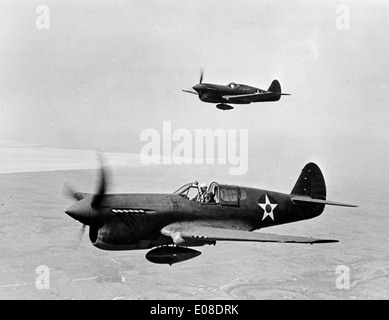 Curtiss P-40 Warhawk, monomoteur américain, un chasseur tout en métal et d'attaque au sol Banque D'Images