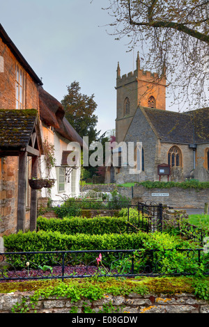 Le joli village de Worcestershire, Angleterre South Littleton Banque D'Images