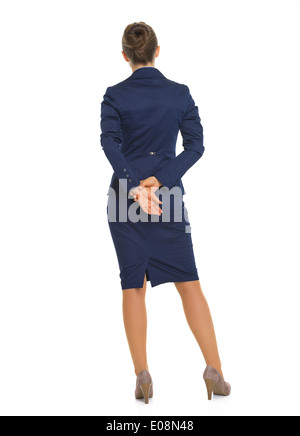 Portrait de femme d'affaires. Vue arrière Banque D'Images