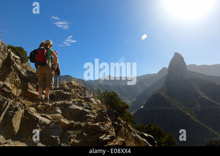 Marche circulaire Vallehermoso. La Gomera. Canaries, province de Santa Cruz de Tenerife. Espagne Banque D'Images