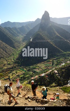 Marche circulaire Vallehermoso. La Gomera, Canaries, province de Santa Cruz de Tenerife. Espagne Banque D'Images