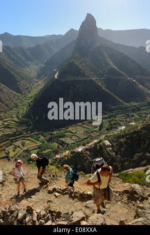 Marche circulaire Vallehermoso. La Gomera, Canaries, province de Santa Cruz de Tenerife. Espagne Banque D'Images