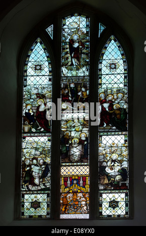 Kempe vitrail, Église de Saint-barthélemy, beaucoup Marcle, Herefordshire, Angleterre, RU Banque D'Images