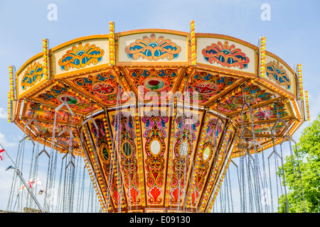 Fête foraine Ride Rides Carousel Président o Avion Banque D'Images