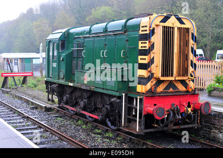 Moteur diesel shuntant British Rail Class 8 (D4167) à Okehampton station du chemin de fer de Dartmoor Banque D'Images