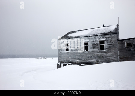 L'extérieur de l'ancien maison biscoe aktieselskabet hektor station baleinière la baie des baleiniers Deception Island Antarctique Banque D'Images