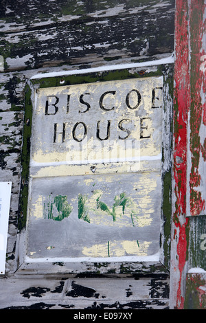 L'extérieur de l'ancien maison biscoe aktieselskabet hektor station baleinière la baie des baleiniers Deception Island Antarctique Banque D'Images