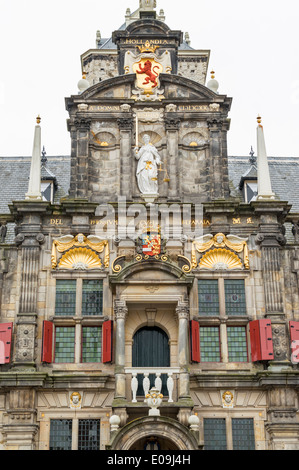 STADHUIS OU HÔTEL DE VILLE DE DELFT GRAND PLACE DE HOLLANDE Banque D'Images