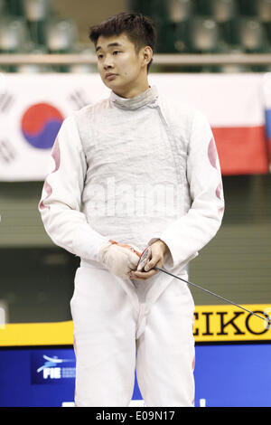 Gymnase du Parc Olympique Komazawa, Tokyo, Japon. 4 mai, 2014. Ma Jianfei (CHN), 4 mai 2014 - Escrime : le prince Takamado Escrime Trophée de la Coupe du Monde de fleuret masculin GP 2014 Parc Olympique Komazawa au gymnase, Tokyo, Japon. © AFLO SPORT/Alamy Live News Banque D'Images