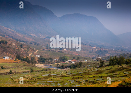 Le paysage autour de Sa Pa, province de Lao Cai, Vietnam Banque D'Images