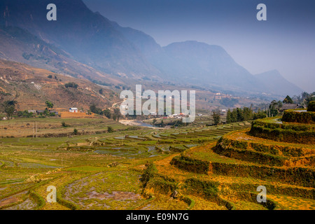 Le paysage autour de Sa Pa, province de Lao Cai, Vietnam Banque D'Images