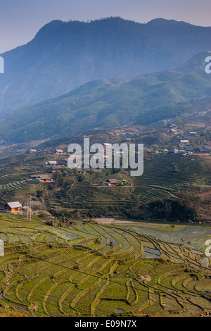 Le paysage autour de Sa Pa, province de Lao Cai, Vietnam Banque D'Images