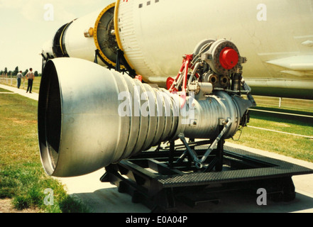 Cette photo glacée de la NASA présente la fusée Saturn, un élément clé du programme spatial Apollo. La fusée Saturne a joué un rôle vital dans l'envoi d'astronautes sur la Lune dans les années 1960 et 1970 Banque D'Images