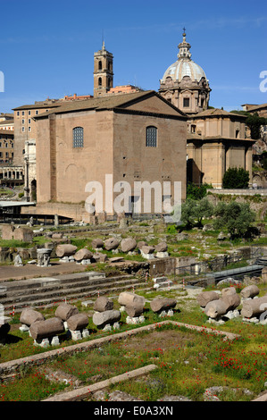 Italie, Rome, Forum romain, Curia Julia bâtiment, ancien sénat romain Banque D'Images