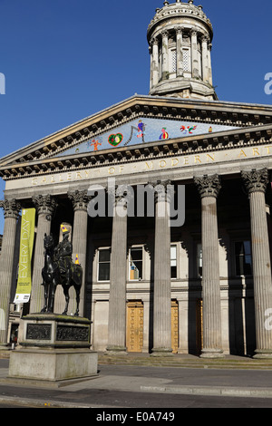 Galerie d'art moderne Glasgow, façade sur Royal Exchange Square / Queen Street dans le centre-ville, Écosse, Royaume-Uni Banque D'Images