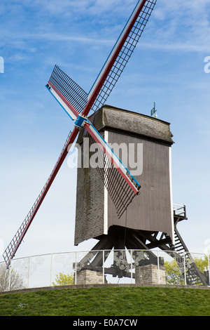 Moulin à vent Sint-Janhuismolen à Bruges, Brugge, Belgique Banque D'Images