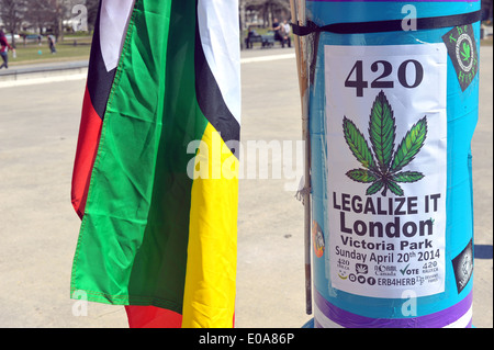 Des images de la journée annuelle de 420 cannabis pro tenue à London (Ontario) le 20 avril 2014. Banque D'Images