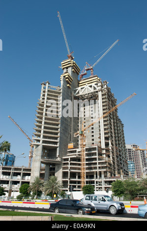 Nouvel immeuble de bureaux en construction. West Bay, Doha, Qatar Banque D'Images