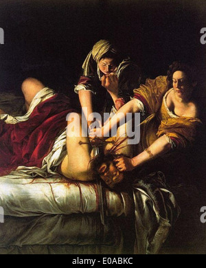 Artemisia Gentileschi Judith décapitant Holopherne Banque D'Images